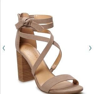 LC Lauren Conrad Walnut Women High Heel Sandals